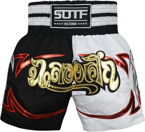 Vista 8 de Pantalones cortos de boxeo para mujer, pantalones cortos de entrenamiento de artes marciales mixtas para hombres, BJJ Muay Thai, pantalones cortos