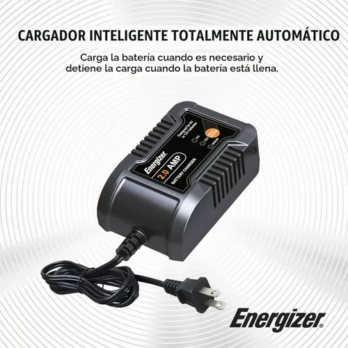 Vista 8 de Energizer - Cargador y mantenedor de batería de 2 amperios, cargador de batería inteligente de 9 pasos para coche, pantalla LCD, detección
