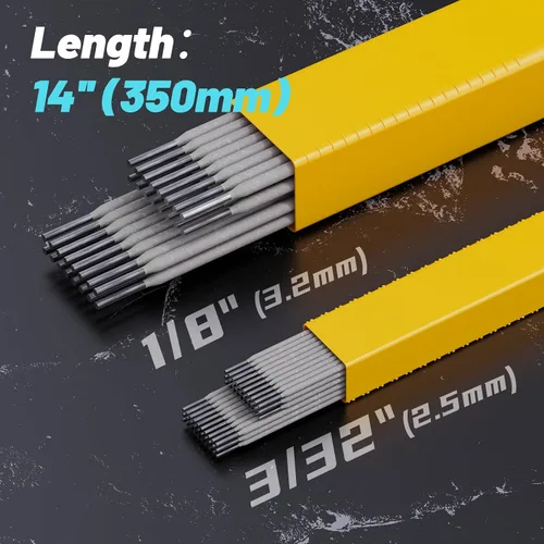 Vista 3 de Varillas de soldadura E6013 1/8 '': 2.5LB 14'' Electrodos de soldadura de acero de bajo carbono para fabricación de metales ligeros y reparaciones