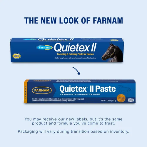 Vista 3 de Farnam Quietex II - Suplemento calmante para caballos, ayuda a controlar el comportamiento nervioso y mantener a los caballos tranquilos