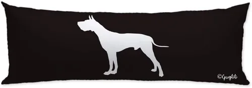 Vista 11 de Funda de almohada con silueta de galgo italiano, color blanco, con cremallera, para decoración del hogar, sofá, cama, 20 x 54 pulgadas 10