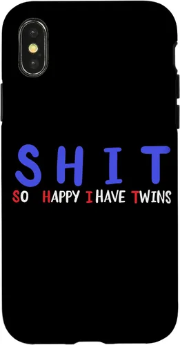 Vista 5 de Twins Dad Twins Mom Funny Twins Parents Of Twins New Parents Case for iPhone 16