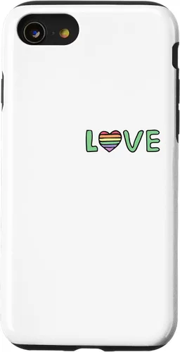 Vista 13 de Funda para iPhone 13 Pro LGBTQ Community Lesbiana Gay Bi Trans Love Rainbow Heart Cult