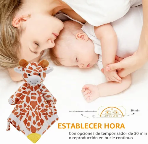 Vista 4 de BEREST Chupete de amor para bebé con sonido de sueño, ruido blanco recargable y latido de cuna con sensor de llanto para la rutina de la siesta
