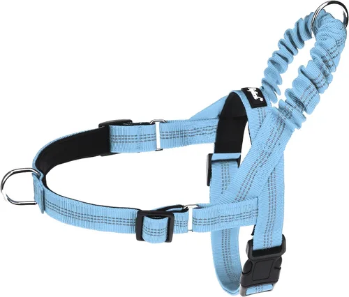 Vista 15 de PUPTECK Arnés sin tirones para perro de tamaño mediano, ajustable con chaleco reflectante para mascotas con asa de bungee, a prueba de escapes y sin