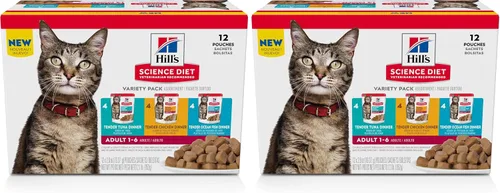 Vista 16 de Hill's Science Diet Adulto 1-6, Adulto 1-6 Premium Nutrition, Comida húmeda para gatos, estofado de cazuela de pollo, bolsa de 2.8 onzas, caja de 24