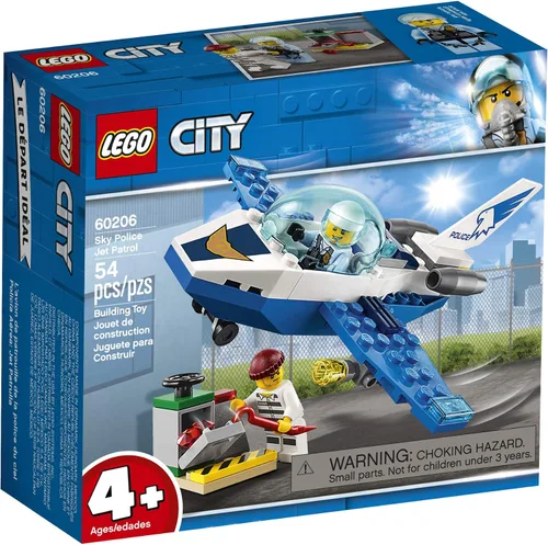 Vista 4 de LEGO City Sky Police Jet Patrol 60206 Kit de construcción (54 piezas)