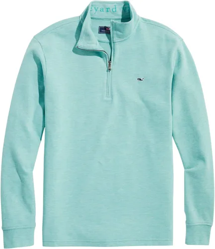 Vista 31 de vineyard vines Suéter con cremallera de un cuarto para hombre Gorra blanca