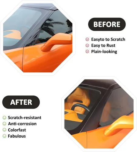 Vista 2 de Adhesivo de PVC para parabrisas delantero de coche, adhesivo para Chevrolet Corvette C7 2014-2019 Moldeado exterior del pilar del parabrisas (negro)