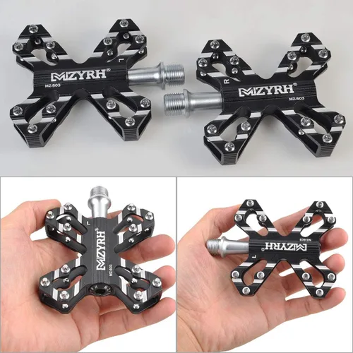 Vista 6 de ThinkTop 3 Cojinetes Ultraligero MTB BMX Road Mountain Bike Pedales Plataforma Plana Aluminio Sellado Ever Lubrique Teniendo Eje 9/16 Pulgadas