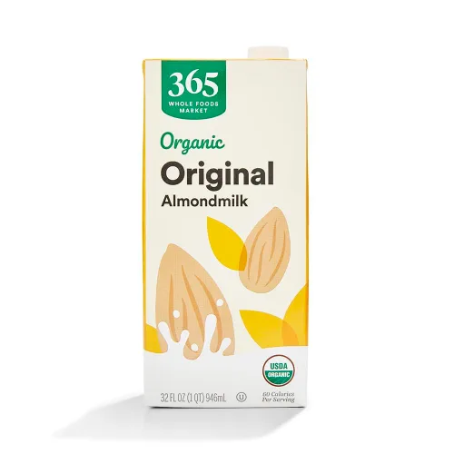 Vista 8 de 365 de Whole Foods Market - Leche de almendra orgánica sin endulzar de vainilla, envase de 32 onzas líquidas