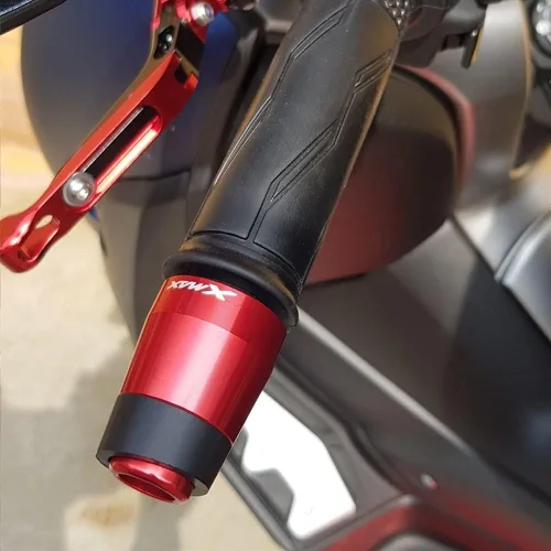 Vista 3 de Handlebar Plug for Yamaha X-MAX Xmax 300 2017 2018 2019 2020 2021 Motorcycle Grips Handle Bar Grip Ends Cover Cap Balanced Plugs (Color : Black)