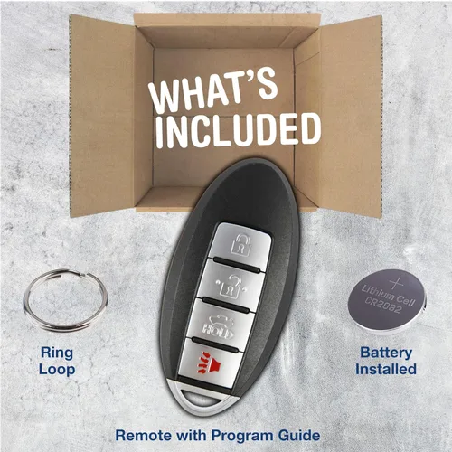 Vista 3 de KeylessOption Control remoto para auto, reemplazo para KBRASTU15