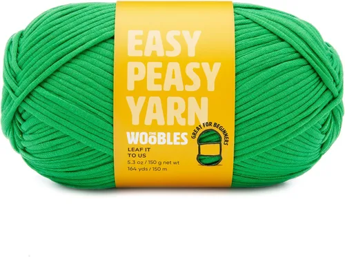 Vista 7 de Woobles Easy Peasy Hilo para Principiantes - Hilo de Ganchillo y Tejer - Mediano #4 Worsted - Mezcla de Algodón-Nailon Como se ve en Shark Tank