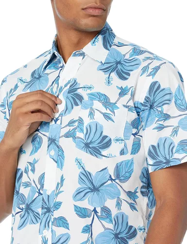 Vista 4 de Tienda Essentials - Camisa de manga corta para hombre, ajuste regular, estampada
