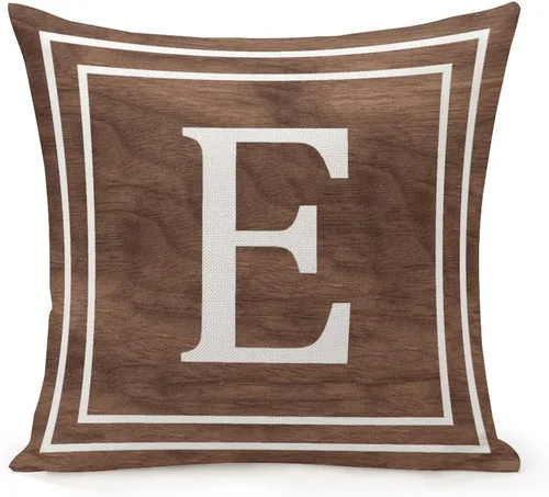 Vista 24 de Funda de almohada decorativa con diseño de letras blancas y monograma D, para sofá, dormitorio, automóvil, 16 x 16 pulgadas