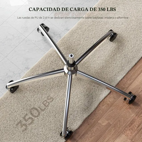 Vista 8 de Silla ergonómica de oficina - Soporte lumbar ajustable Silla cómoda de malla resistente de 350 libras con brazos abatibles, sillas