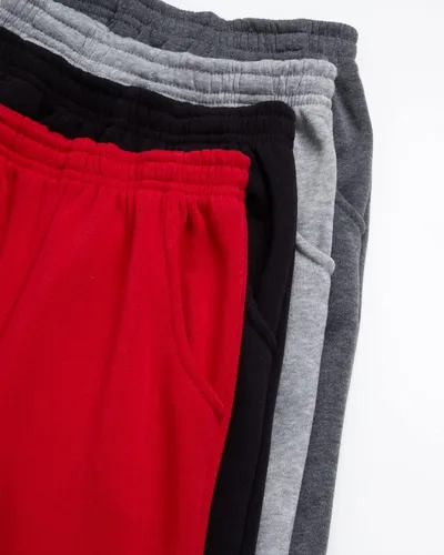 Vista 4 de Coney Island Pantalones deportivos para niño paquete de 4 pantalones deportivos de forro polar talla 4-16