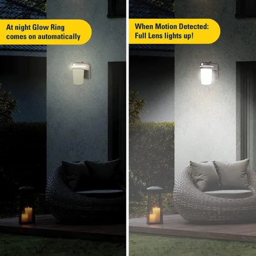 Vista 6 de HALO FE - Luz LED integrada equivalente a 60 W, sensor de movimiento, de bronce, luz de área del atardecer al amanecer, 3500K