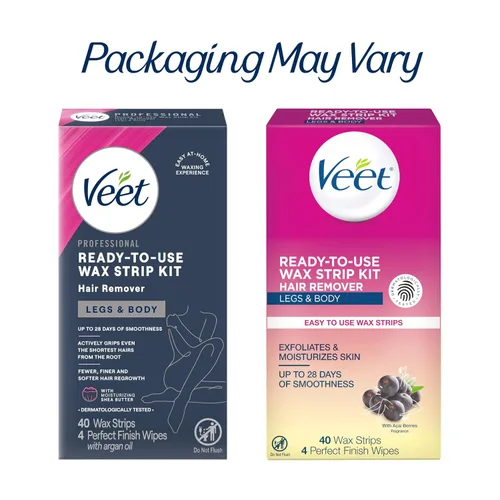 Vista 8 de VEET Tiras de cera de azúcar para depilación corporal de mujer, kit de depilación de bikini, púbico, dermatológicamente probado para áreas