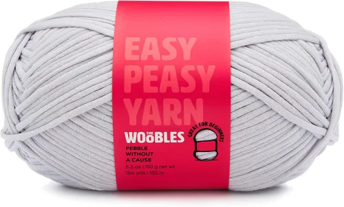 Vista 7 de Woobles Easy Peasy Hilo para Principiantes - Hilo de Ganchillo y Tejer - Mediano #4 Worsted - Mezcla de Algodón-Nailon
