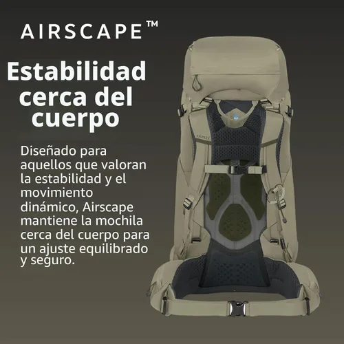Vista 6 de Osprey Kyte 48L Mochila de mochilero para mujer, marrón WXS-S marrón (Barley Brown)