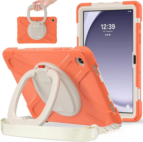 Vista 46 de 360 Rotation Case for Galaxy Tab ActivePro/Tab Active4 Pro/Active 5 Pro 10.1" Sturdy Cover Rotate Ring Stand Shoulder Carrying Strap Hand Strap