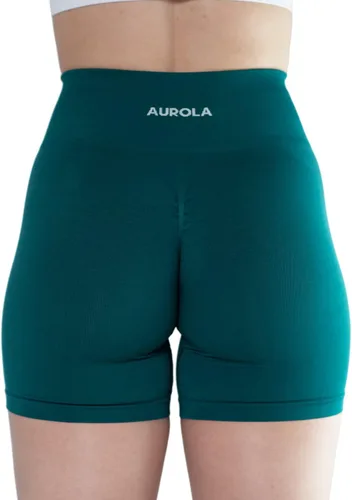 Vista 2 de Aurola Intensify - Pantalones cortos de entrenamiento para mujer, sin costuras, para gimnasio, yoga, correr, deporte, ejercicio activo, fitness