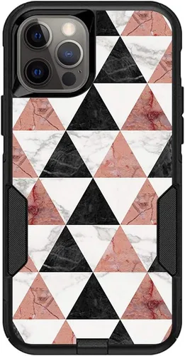 Vista 7 de MightySkins Skin compatible con OtterBox Commuter iPhone 12 y 12 Pro - Mármol ámbar Funda protectora de vinilo duradera y única Fácil de aplicar