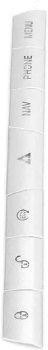 Vista 6 de Fydun Ajuste interior 7 unids multimedia panel botón cubierta etiqueta engomada aleación de aluminio plateado apto para Xf 2012‑2015