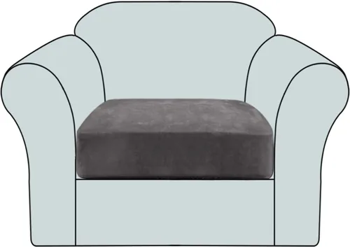 Vista 10 de Funda de cojín elástica de terciopelo, funda de felpa para asiento de sofá, protector de muebles antideslizante para silla/sofá biplaza/sofá