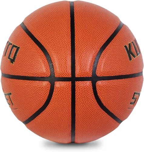 Vista 2 de KUYOTQ Baloncesto callejero para niños y jóvenes, tamaño 5 para exteriores, 27.5 pulgadas, piel suave, canal profundo, resistente al desgaste