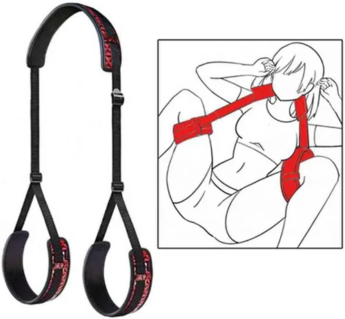 Vista 4 de Kit de sujeción de cama para adultos, bandas de resistencia sexual para piernas con puño de tobillo, correas sexuales, correas sexuales, eslinga