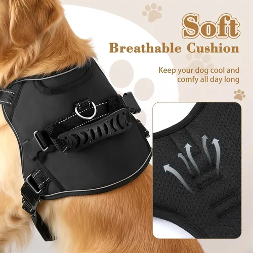Vista 2 de NOYAL Arnés de elevación para perros para mascotas mayores y lesionadas – Soporte de cuerpo completo con malla transpirable, ayuda de pierna