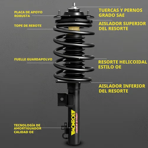 Vista 7 de Monroe Quick-Strut 139105 Conjunto de puntal de suspensión y resorte helicoidal para Chevrolet Silverado 1500