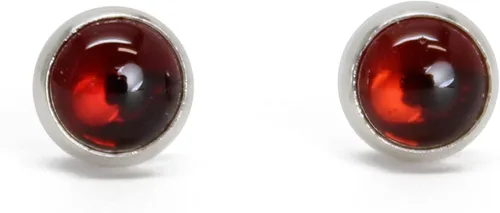 Vista 52 de Aretes de tuerca con piedras preciosas para mujeres y niñas, bisel redondo de 0.157 in de plata esterlina 925