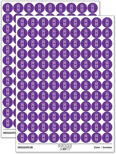 Vista 4 de Vendaje de lesiones médicas más de 200 pegatinas redondas - acabado brillante - tamaño de 0.50 pulgadas - negro