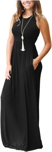 Vista 2 de MOLERANI - Vestidos largos, informales y con bolsillos para mujer, holgados, sencillos