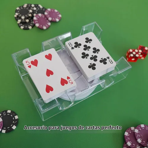 Vista 6 de DNB Bandeja Giratoria para Cartas de Juego - Portacartas Canasta Giratorio de Plástico para 2 Mazos