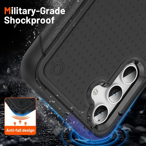 Vista 70 de Jeylly Compatible con Samsung Galaxy A22 5G Funda, Funda Samsung A22 5G con 2pcs protectores de pantalla de vidrio templado