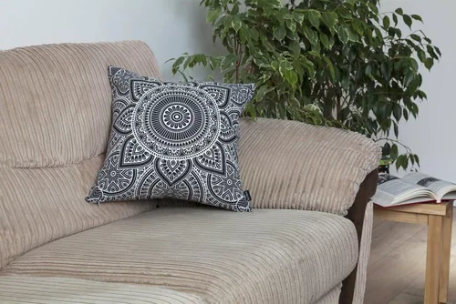 Vista 6 de TreeWool - Juego de 2 fundas para almohadas decorativas, diseño caleidoscopio, almohadas de cojín, cubierta deslizante para almohada y para el sofá