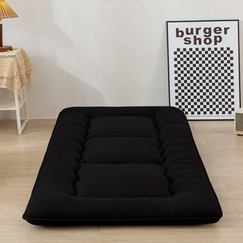 Vista 55 de MAXYOYO Colchón Japonés de Suelo Futón Colchón, Tapete de Tatami Engrosado de 4", Almohadilla para Dormir Plegable Enrollable para Niños y Niñas