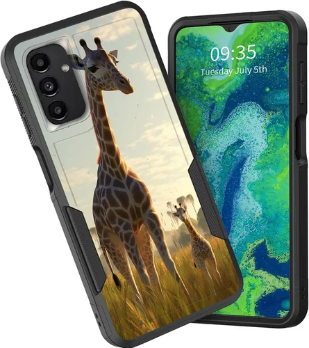 Vista 55 de Funda protectora para Galaxy A13 5G, doble capa híbrida resistente a prueba de golpes, policarbonato duro, silicona suave, TPU, funda protectora