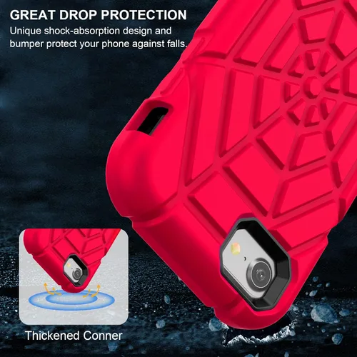 Vista 5 de Grifobes Funda para iPhone SE 2022/2020, para iPhone 8/7/6/6S con [Paquete de 2] Protector de Pantalla de Vidrio Templado, Funda Protectora