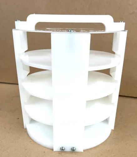 Vista 6 de Pen Kit Mall - Estante para ollas a presión para fundición de resina - 4 estantes de bloqueo - Material de HDPE resistente - Se adapta a macetas