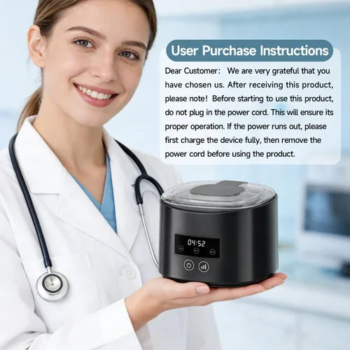 Vista 2 de Limpiador ultrasónico de dentaduras postizas, máquina limpiadora de retenedores para dentaduras, protectores bucales, frenillos, cabezales