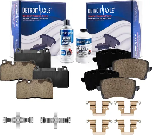 Vista 16 de Detroit Axle - Pastillas de Freno Delantero Izquierdo Reemplazo de Pinza de Disco para Dodge Ram 1500 Dakota Mitsubishi Raider - Juego de 3 piezas
