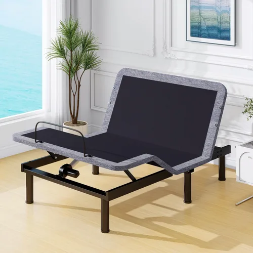 Vista 12 de Vipbear Base de cama ajustable individual XL, marco de cama de masaje doble cabezal y reposapiés, cama eléctrica con control remoto inalámbrico