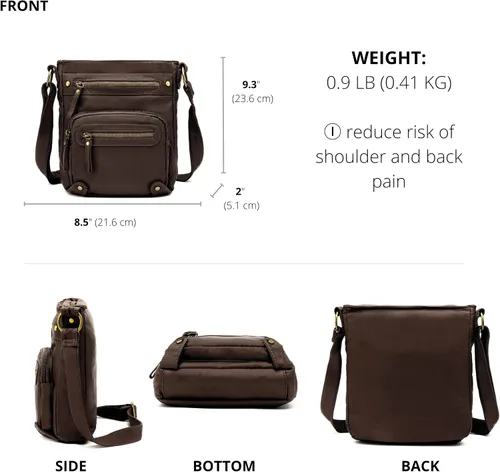 Vista 3 de Scarleton Crossbody Bags for Women Travel Bag Purses and Handbags Multi Pocket Shoulder Bag Ultra Soft Faux Leather, H1693