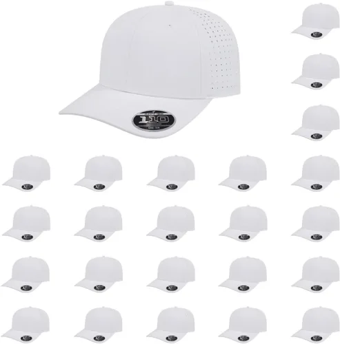 Vista 28 de Cap America i8533 Flexfit 110 Gorra Snapback Perforada de Rendimiento de Perfil Medio de 6 Paneles con Protección UV y Snapback Ajustable